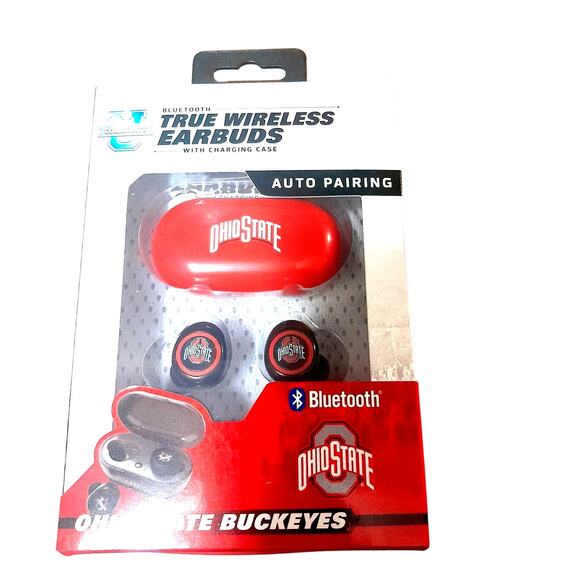 NCAA Ohio State Buckeyes Wireless Earbuds True Version 2 Red Bluetooth   New - Picture 3 of 3